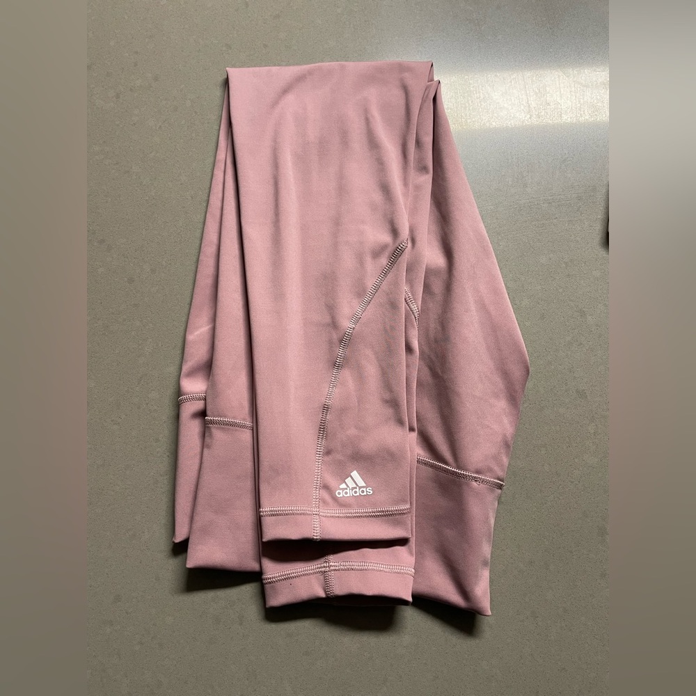 Baby pink Adidas workout leggings